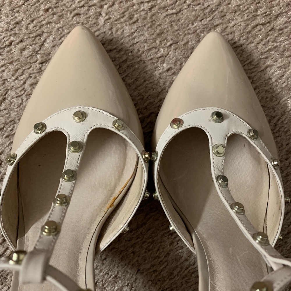 AUDREY BROOKE Rockstud Ankle-Strap Patent Pumps - Picture 4 of 8